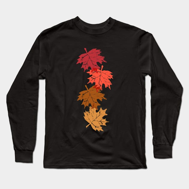 Autumn Leaves Long Sleeve T-Shirt by Shelley Johannes Art